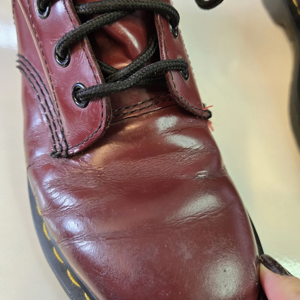 Dr. Martens Doc Martens Burgundy Leather 1460 Grunge Combat Boots 8 11821 - Picture 6 of 16